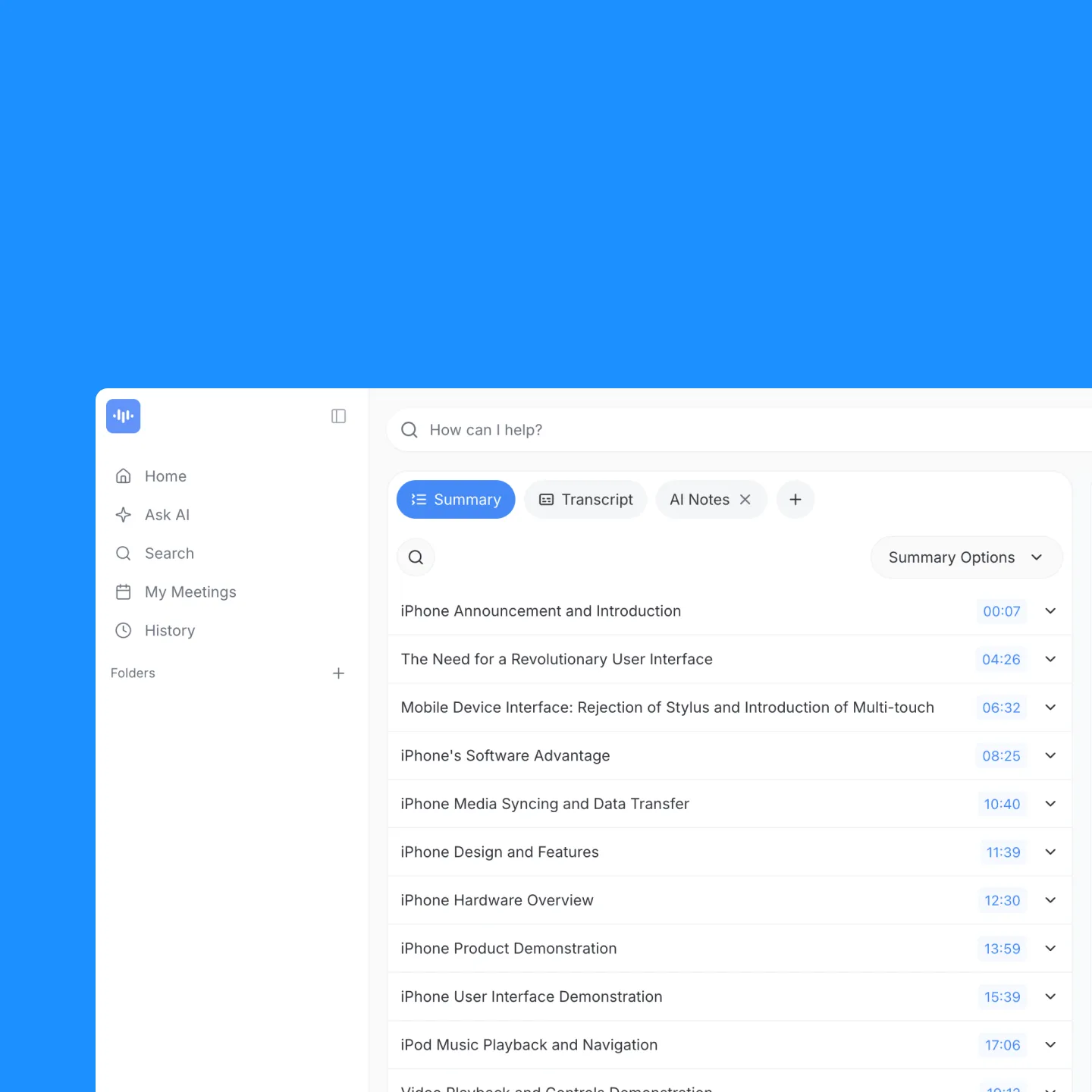 Search everything you've said