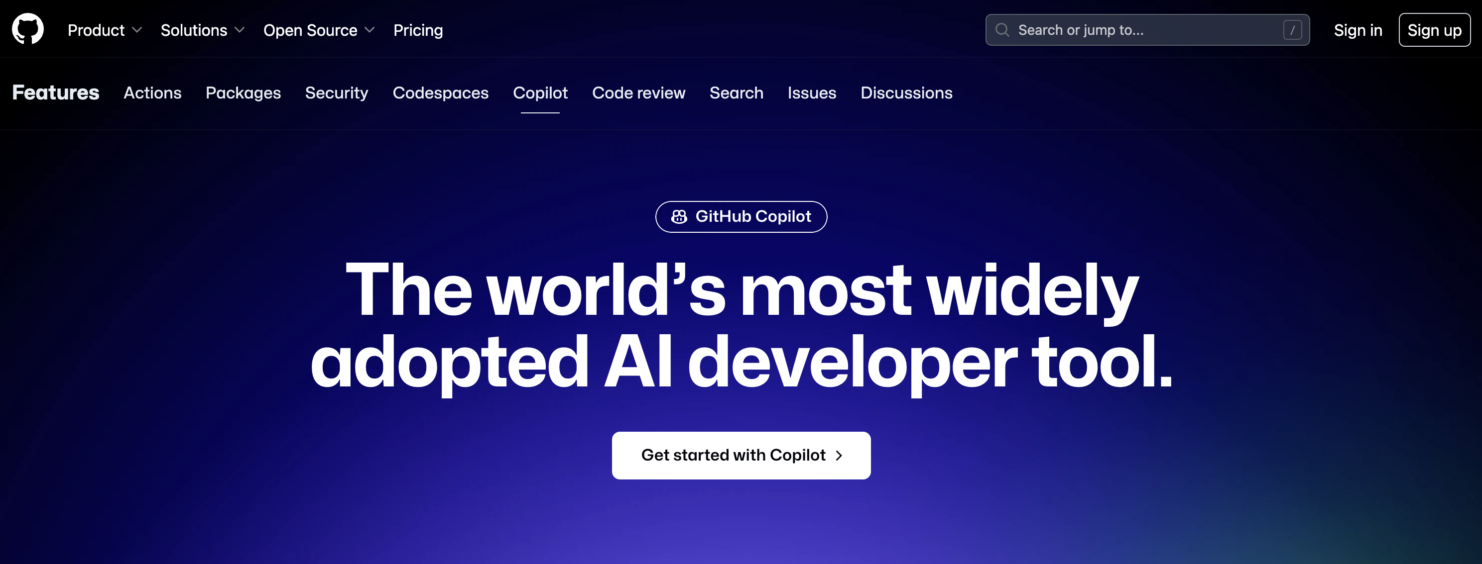 GitHub Copilot code suggestion interface