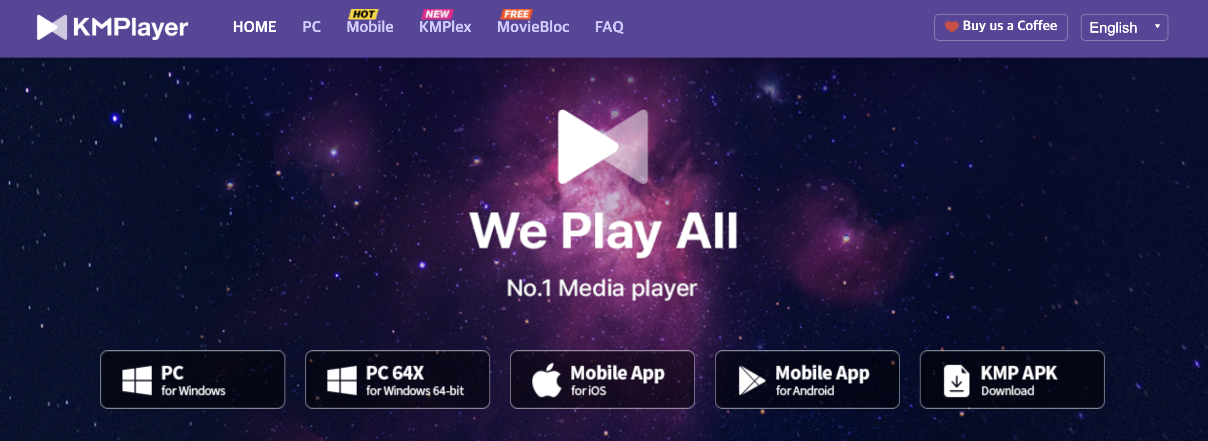 KMPlayer interface with custom skin