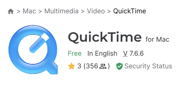 QuickTime Player on macOS