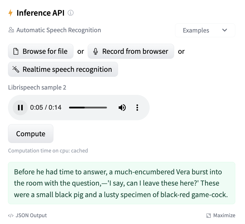 Whisper interface