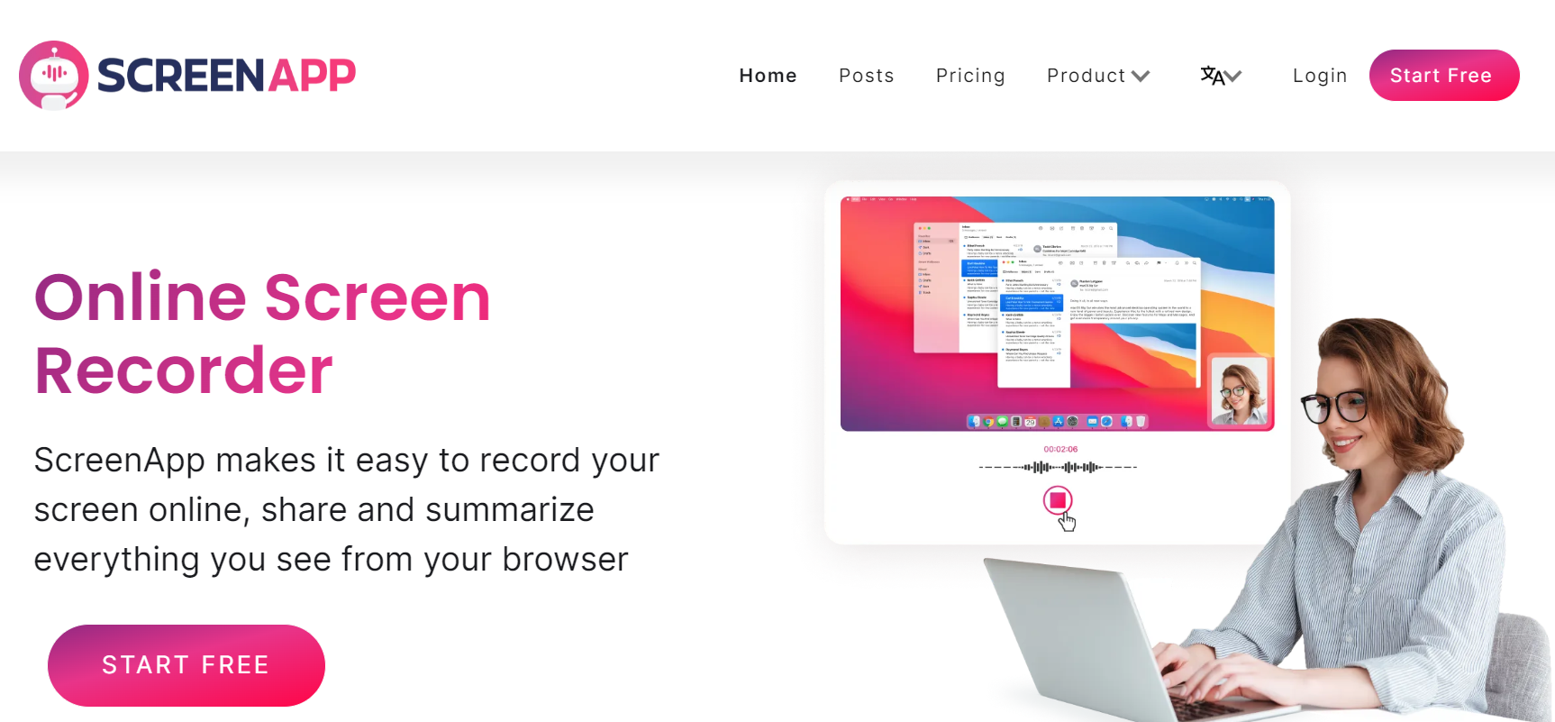 Screen and Webcam Simultaneously Screen Recordings Free with ScreenApp