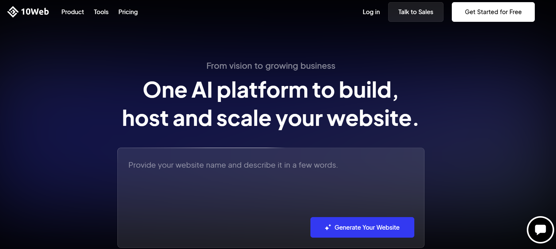 10Web AI WordPress builder interface
