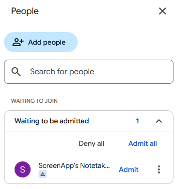 ScreenApp Bot in Meeting