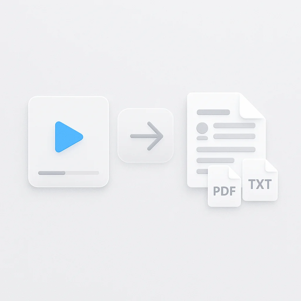 How to Convert a Video Interview to DOCX, PDF, or Text